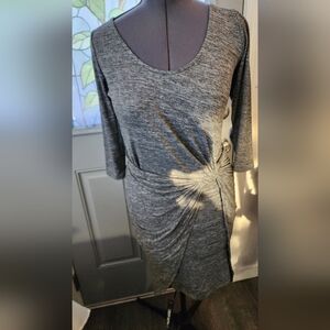 The Vanity Room Charcoal Long Sleeve Dress